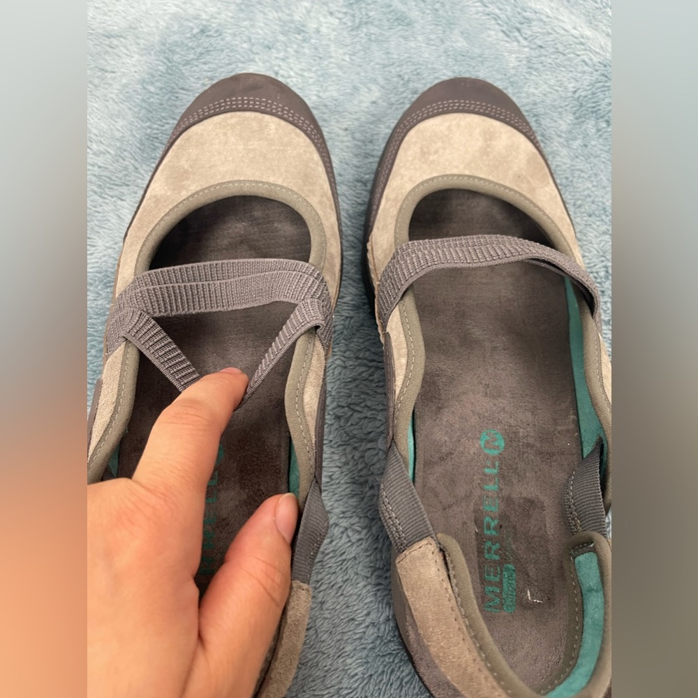 MERRELL Mimosa Ginger Mary Jane Shoes Hiking Flats Drizzle Gray Women's Size 7 - Picture 7 of 13